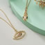 Fashion 1# Gold Plated Copper Inlaid Zirconia Snake Necklace