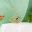 Fashion 1# Gold Plated Copper Inlaid Zirconia Snake Necklace