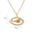 Fashion 2# Gold Plated Copper Inlaid Zirconia Snake Necklace