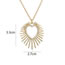 Fashion 2# Gold-plated Copper Heart Necklace With Zirconium
