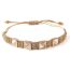 Fashion 20# Bead Braided Square Stud Bracelet