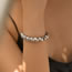 Fashion Silver Alloy Diamond Transfer Bead Bracelet