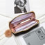 Fashion Khaki Pu Double-layer Color Matching Rectangular Multi-card Wallet
