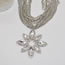Fashion Silver Alloy Diamond Multi-layered Flower Necklace