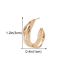 Fashion Gold Metal Geometric C-shaped Earrings