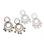 Fashion Silver Alloy Diamond Hoop Earrings