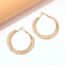 Fashion Gold Alloy Wire Mesh Round Earrings