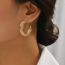 Fashion Gold Alloy Barbed Wire Hoop Earrings