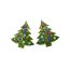 Fashion Colored Diamond Alloy Oil Drip Diamond Christmas Tree Stud Earrings