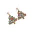 Fashion Imitation Pearls Alloy Inlaid Pearl Star Alphabet Christmas Tree Earrings