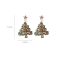 Fashion Colored Diamond Alloy Diamond Star Letter Christmas Tree Earrings