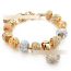 Fashion Golden Peach Heart - One Alloy Diamond Heart Multi-element Bracelet
