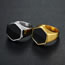 2# Alloy Shiny Drip Oil Hexagonal Men's Ring
