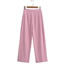 Fashion Pink High Waist Straight-leg Trousers