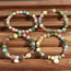 1# Geometric Round Bead Beaded Pearl Bracelet