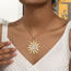 Gold Metal Sun Necklace