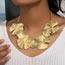 Gold Metal Leaf Necklace