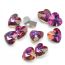 Fashion Pink Purple 8mm Hearts 20pcs Love Crystal Diy Accessories