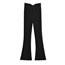 Fashion Black Button High Waist Flared Trousers