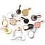 White K18mm Copper Round Tray Diy Earring Accessories