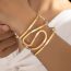 Fashion Gold Metal Geometric Cuff Bracelet