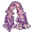 Fashion Purple Chiffon Printed Sunscreen Scarf