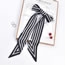 Fashion Black Polyester Printed Double Layer Long Diagonal Scarf