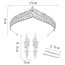 Fashion Crown Necklace Earrings Alloy Diamond Crown Geometric Earrings Necklace Three-piece Set