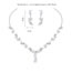Fashion Silver Earrings Alloy Diamond Geometric Earrings Necklace Set