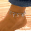 Fashion Silver Alloy Heart Cross Anklet