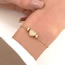Fashion Gold Copper And Diamond Heart Bracelet