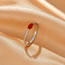 Fashion Silver Copper Drip Match Ring