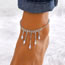 Fashion Love #silver 5384 Copper And Diamond Heart Anklet