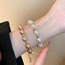 Fashion Bracelet - Champagne Pearl Beaded Pull-out Bracelet