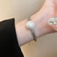 Fashion Bracelet - Silver Multilayer Alloy Geometric Pearl Bracelet