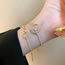 Fashion Bracelet-golden Heart (gold Plating) Copper Inlaid Zirconia Heart Bracelet