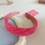 Fashion Headband-watermelon Rose Red Fabric Knit Wide Brim Headband