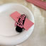 Fashion 26#clamp-black-pink Letters Alloy Letter Rectangular Clamp