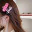 Fashion 42#duckbill Clip-pink Triangle Letters Alloy Letter Triangle Logo Hair Clip