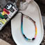 Fashion Color Gradient Foam Crystal Beaded Phone Chain