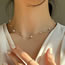 Fashion 4# Geometric Pearl Heart Double Layer Necklace