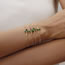 Fashion Green Copper And Diamond Flower Bracelet
