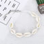 Fashion White Line Shell Wax Rope Anklet