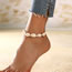 Fashion Black Line Shell Wax Rope Anklet