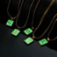Fashion F Copper Square Shell 26 Letter Snake Chain Necklace