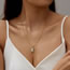Fashion W Copper Square Shell 26 Letter Snake Chain Necklace