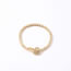 Fashion Rose Gold Brass Set Round Zirconia Heart Clasp Bracelet