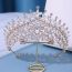 Fashion Silver Alloy Diamond Geometric Crown