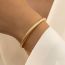 Fashion Gold Alloy Geometric Twist Cuff Bracelet