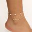 Fashion Double Layer Alloy Pearl Chain 8 Character Double Layer Anklet